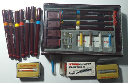 Rotring rapidograph konvolut - rotring,