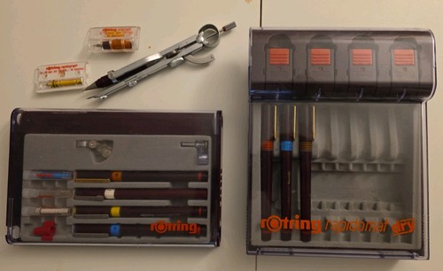 Rotring rapidograph konvolut - rapidograph,